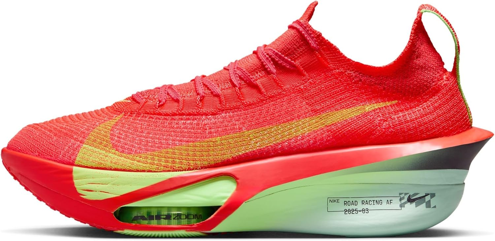 Nike Alphafly 3 Men'S Road Racing Shoes (FD8311-600, Bright Crimson/Lime Blast/Mint Foam/Cave Purple) image number 3