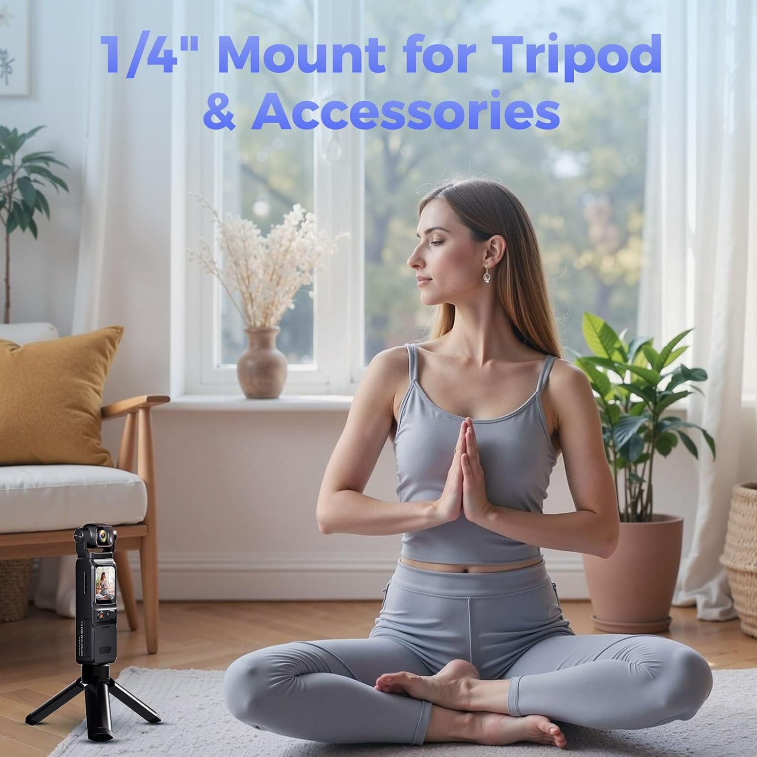 MENDUNER 4K Handheld Camera with 1.69" Touchscreen, 140&deg; Wide Angle 6 Axis Stabilization, 3000Mah Battery Vlogging Camera, Wifi App Control Support 48MP Photo Slow Motion image number 4