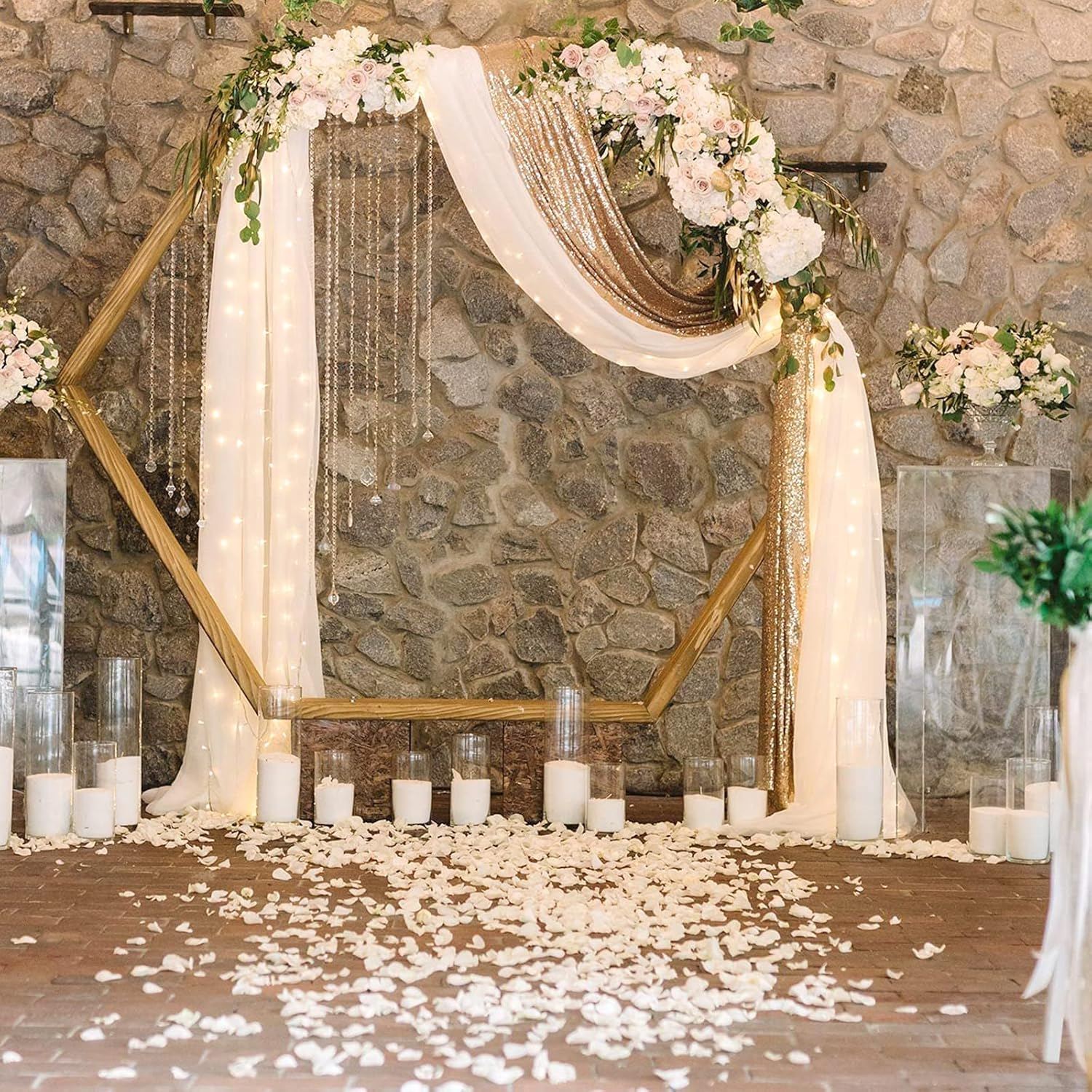 OWLKELA 2000Pcs White Rose Petals, Artificial Flowers, Silk Flowers, Romantic Decoration for Valentine'S Day, Wedding, Christening, Birthday, Romantic Atmosphere - Red image number 6