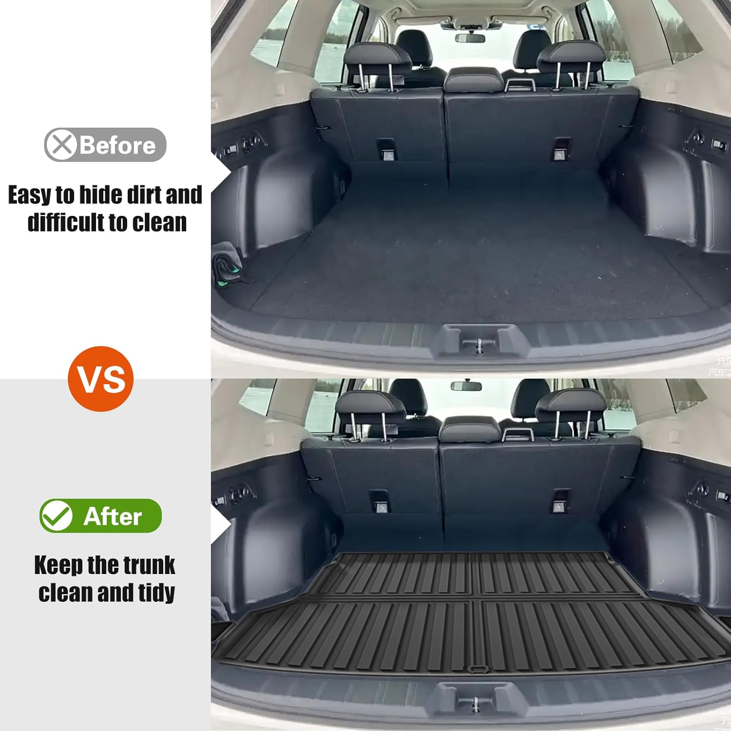 CMPCTR Cargo Mat Boot Liner for Subaru Forester TPE Cargo Liner Heavy Duty Cargo Trunk Mat Luggage Tray Interior Accessories image number 4