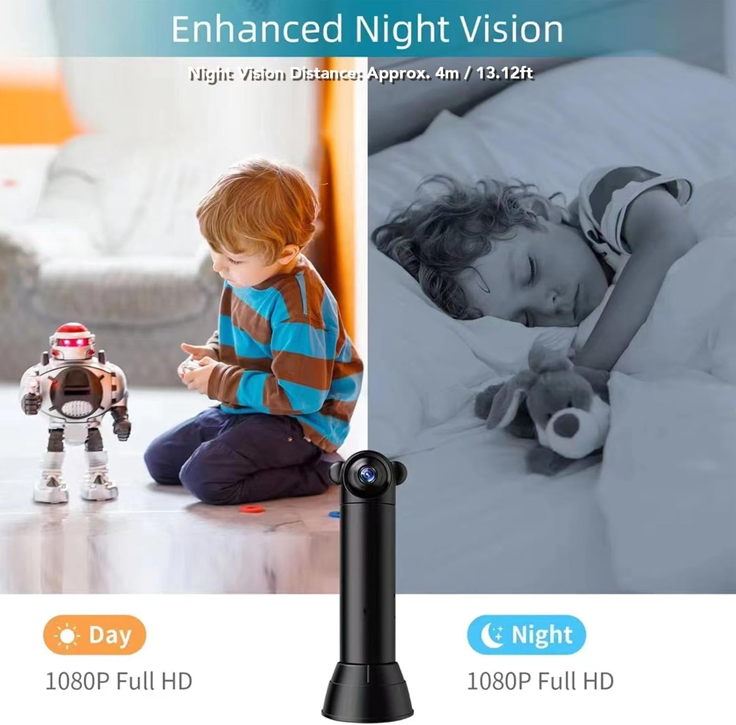 Pet Camera, 1080P HD Home Security Camera with Phone APP, Night Vision, 2-Way Talk, Cloud/Local SD Storage, Motion Tracking Alarm, Indoor Camera for Dog/Baby image number 4