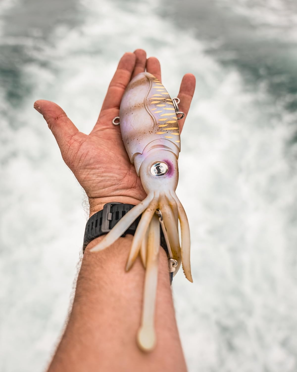 Nomad Design Squidtrex 170 Vibe 170Mm - 250G Lures - Soft Offshore Soft Vibe WTG - White Glow 170Mm - 250G image number 6