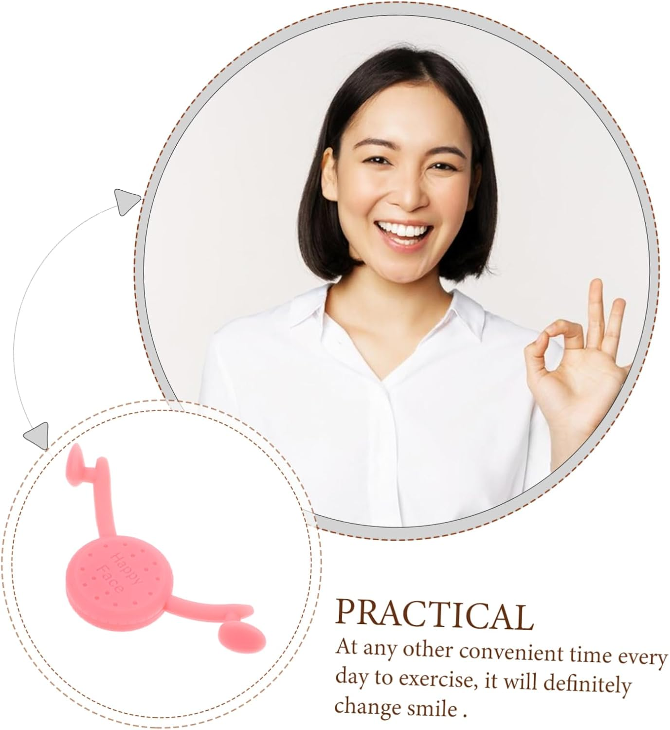 FOMIYES Smile Trainer Portable Smile Mouth Exerciser Tightener Exercise Tool Beauty Products for Women Use at Home Gym image number 6