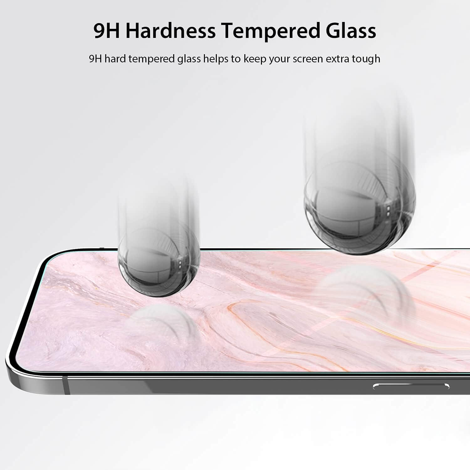 [3 Pack] ZUSLAB Screen Protector for Iphone 16E / 14/13 Pro / 13 Tempered Glass Film Case Friendly 9H Hardness for Apple - Clear image number 3
