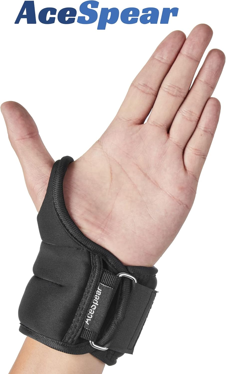 Acespear Wrist Weights with Thumb Loops Lock for Men Women 1Lb*2 2Lbs*2 3Lbs*2 Ankle Weights Weighted Gloves for Running Strength Training Walking Exercises image number 2