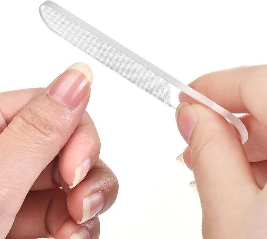 4 Pack Glass Nail File Shiner Files Kit Crystal Nail Buffer Polisher Multi-Purpose Nail Buffer with Case Manicure Toolsfor Women Men Acrylic Natural Nail image number 2