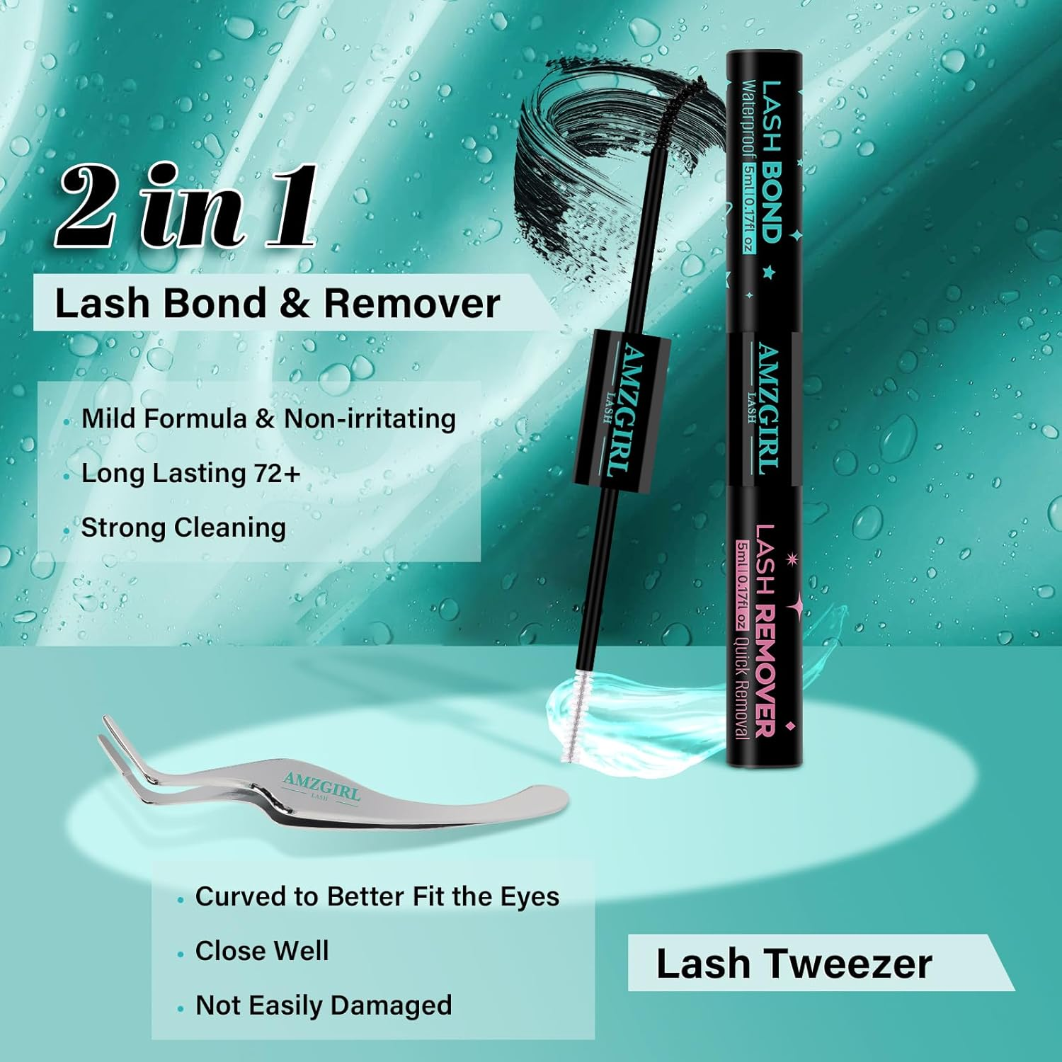 Lash Clusters Kit 200Pcs, Eyelash Extension Kit 80D D Curl Diy Cluster Eyelashes Extensions Lashes Bond and Remover Waterproof Lash Applicator Tools for 9-16Mm Mix Lashes Individual Eyelashes Kit image number 5