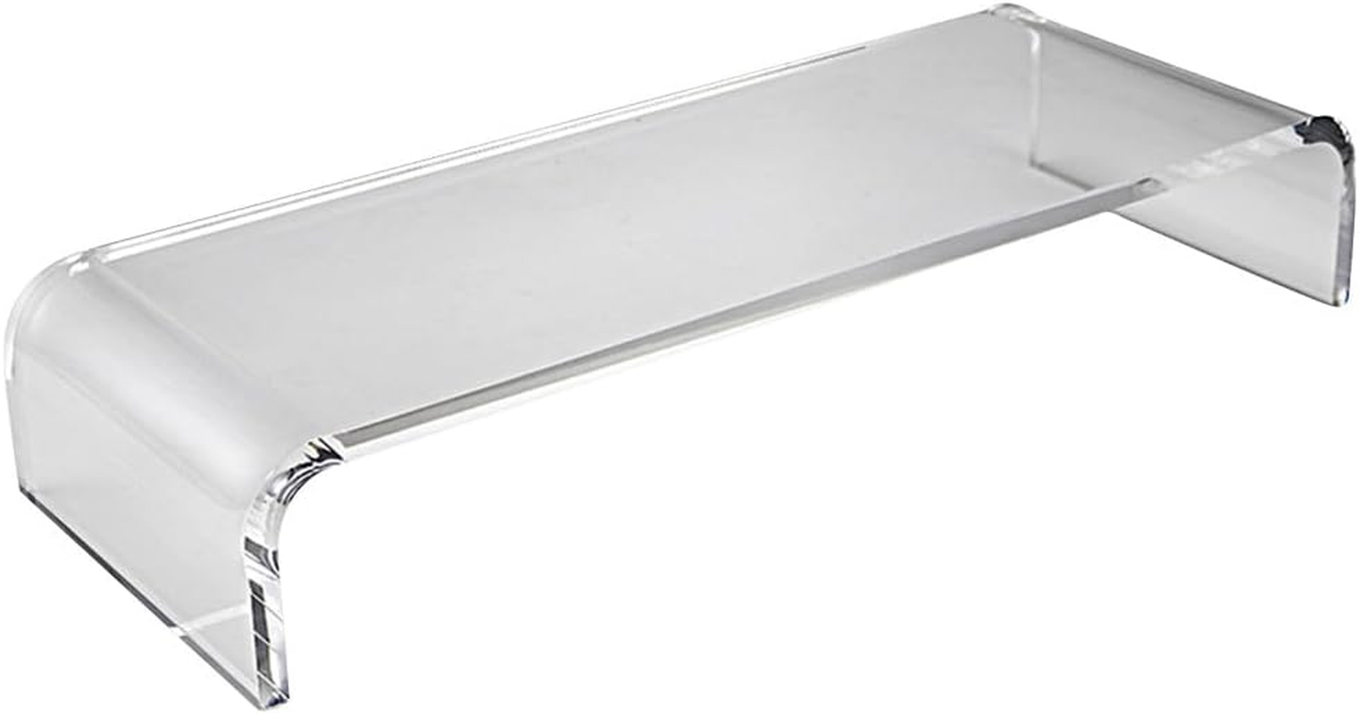 Mipcase Acrylic Monitor Stand for Desk : Transparent Monitor Riser Clear Shelf for Home Office Use, 20.71X7.47X3.65In image number 3