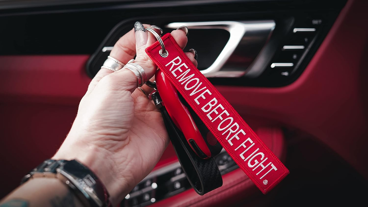 5X Remove before Flight Red Key Chain by Apex Imports(5 Pack) image number 6