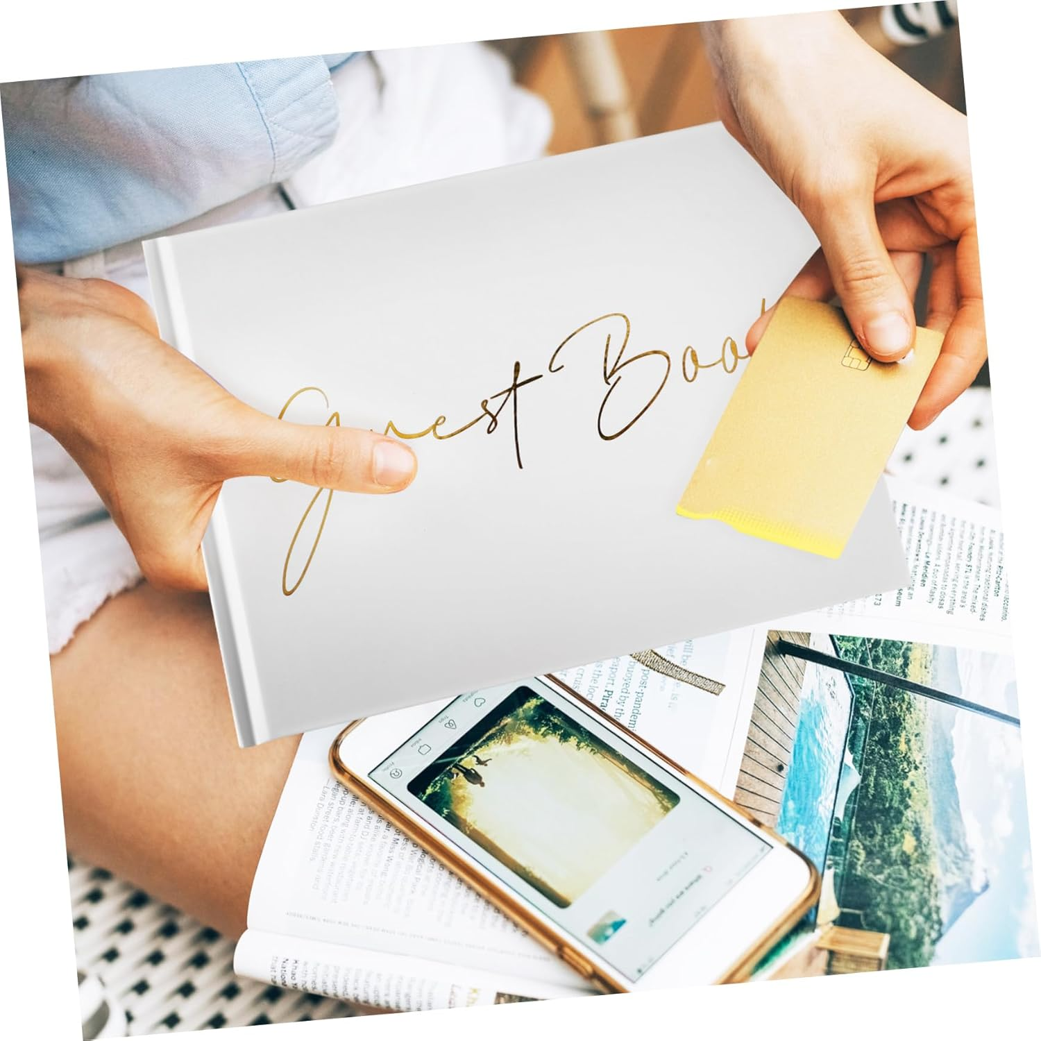 TEHAUX Guest Book Album Versatile Photo Album for Weddings Birthdays and Travel Simple Layout for Cherished Memories Meaningful Present For image number 3