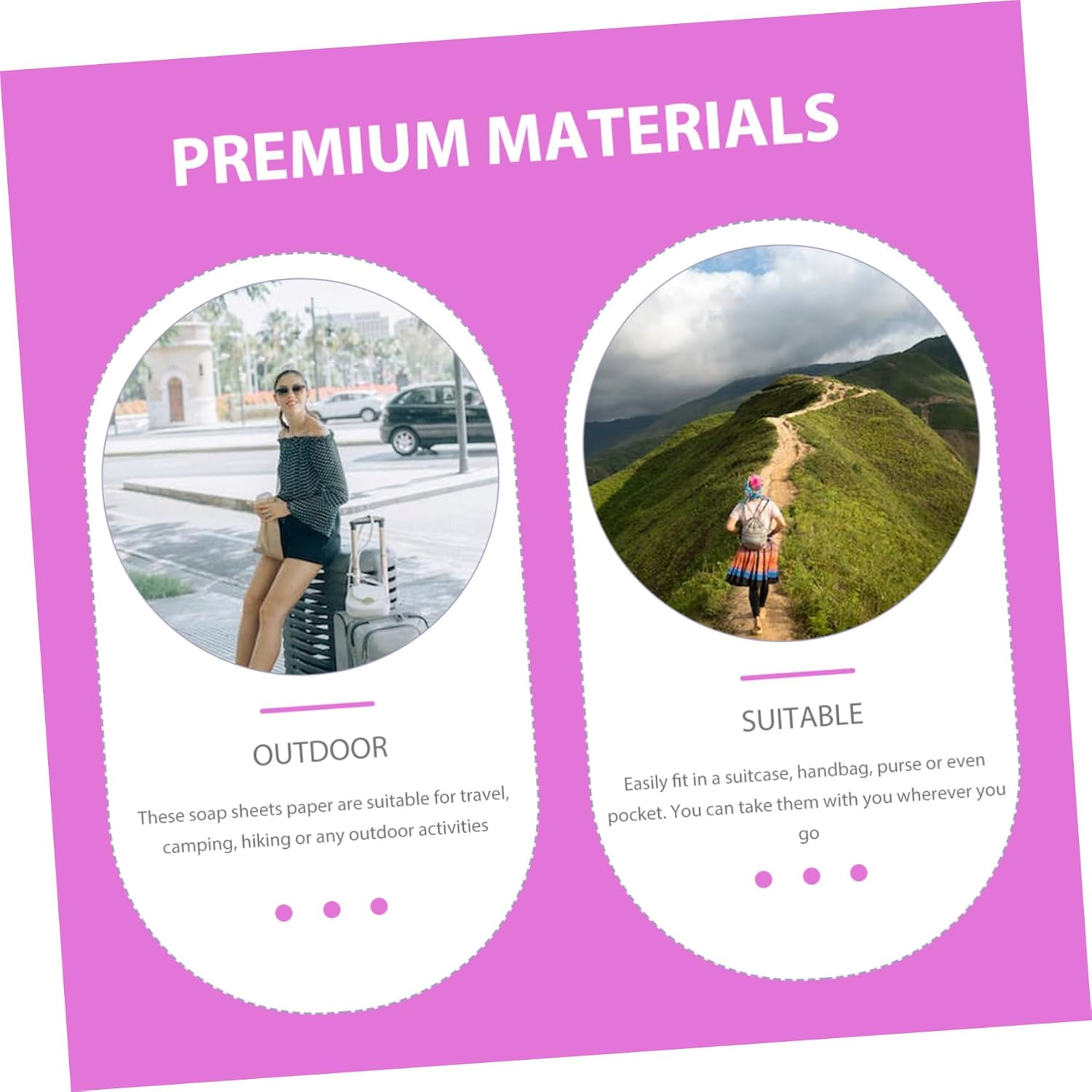 MAGICLULU Lightweight Outdoor Product of Soap Paper Sheets Travel Minis for Hiking image number 6