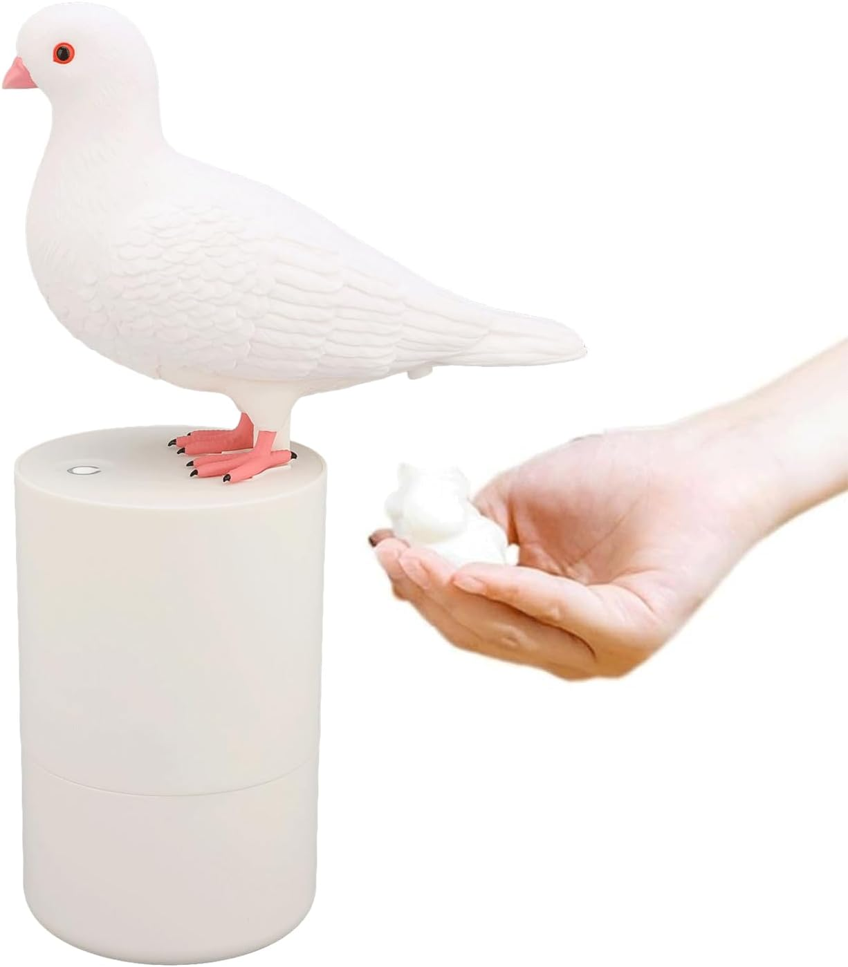 Pigeon Foam Soap Dispenser,Funny Bird Soap Dispenser, Touchless Foaming Soap Dispenser, Pooping Pigeon Soap Dispenser (White) image number 2