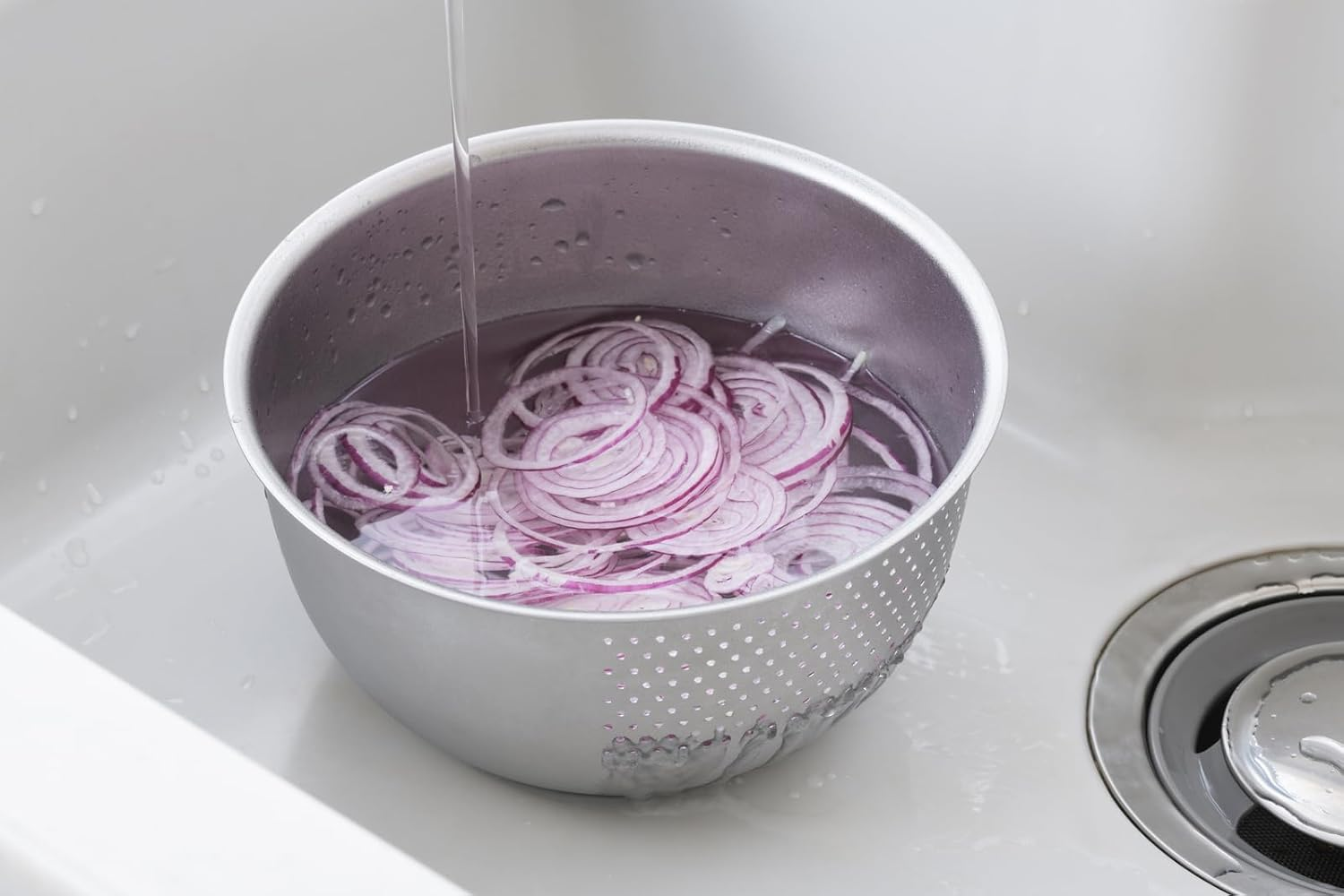 Yoshikawa SJ3646 Shape of Life Stainless Steel Rice Washing Bowl 8.3 Inches (21 Cm) image number 1