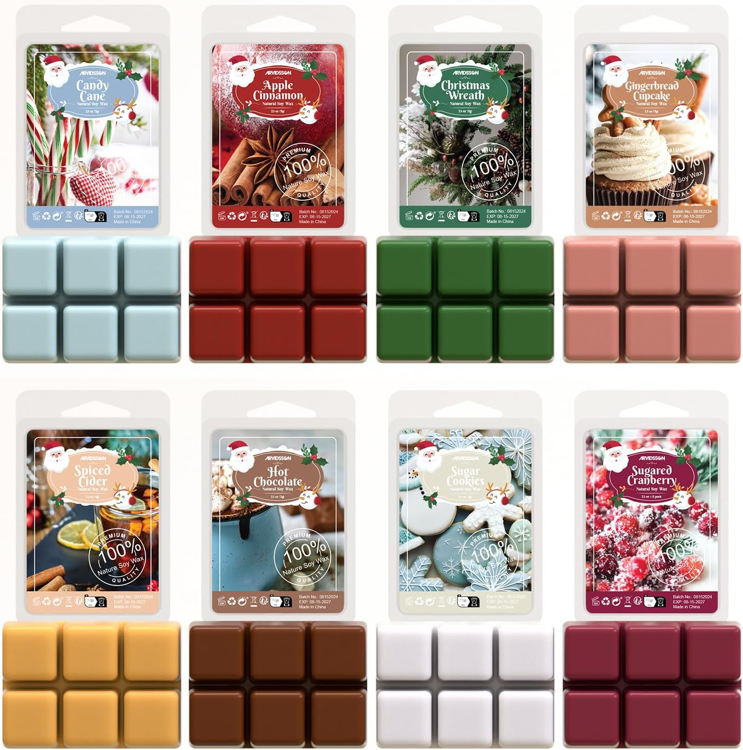 ARVIDSSON Winter Scented Wax Melts, Holiday Soy Wax Cubes image number 2