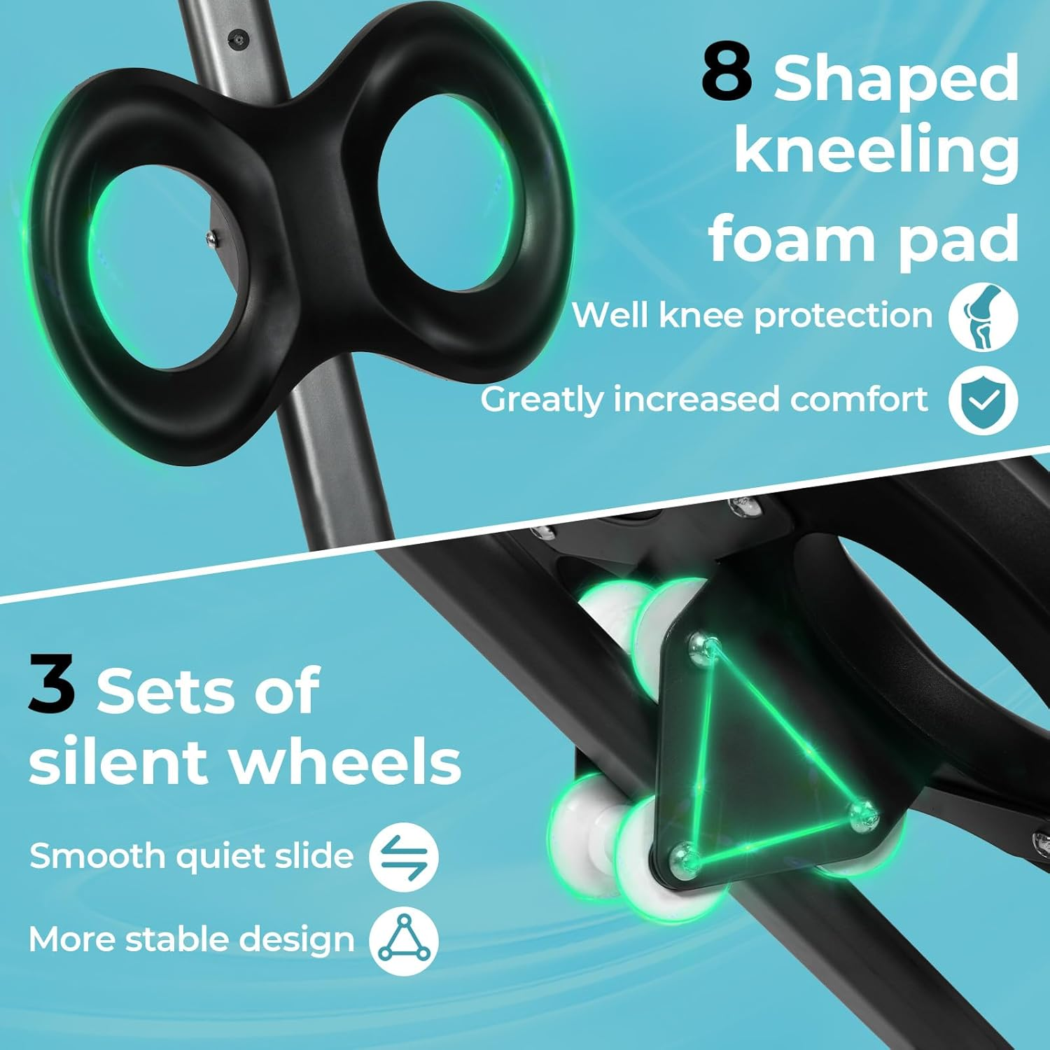 Centra Ab Machine,Foldable Abs Workout Equipment,Adjustable Ab Trainer Machine for Home Gym, Multi-Functional Abdominal Trainer,Knee Protection, LED Monitor