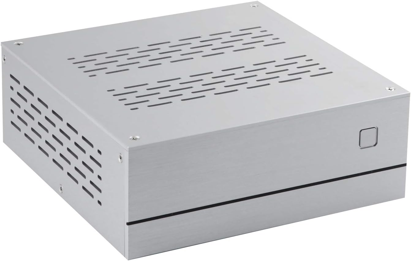 Goodisory A01 Aluminum Mini-Itx HTPC Desktop Computer Chassis (Sliver Aluminum) - Red Tempered Glass image number 7
