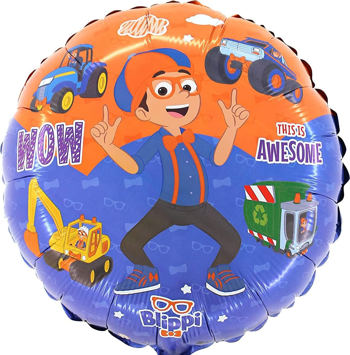 Toyland&reg; 18 Inch round Blippi Character Foil Balloon - Kids Party Decorations image number 2