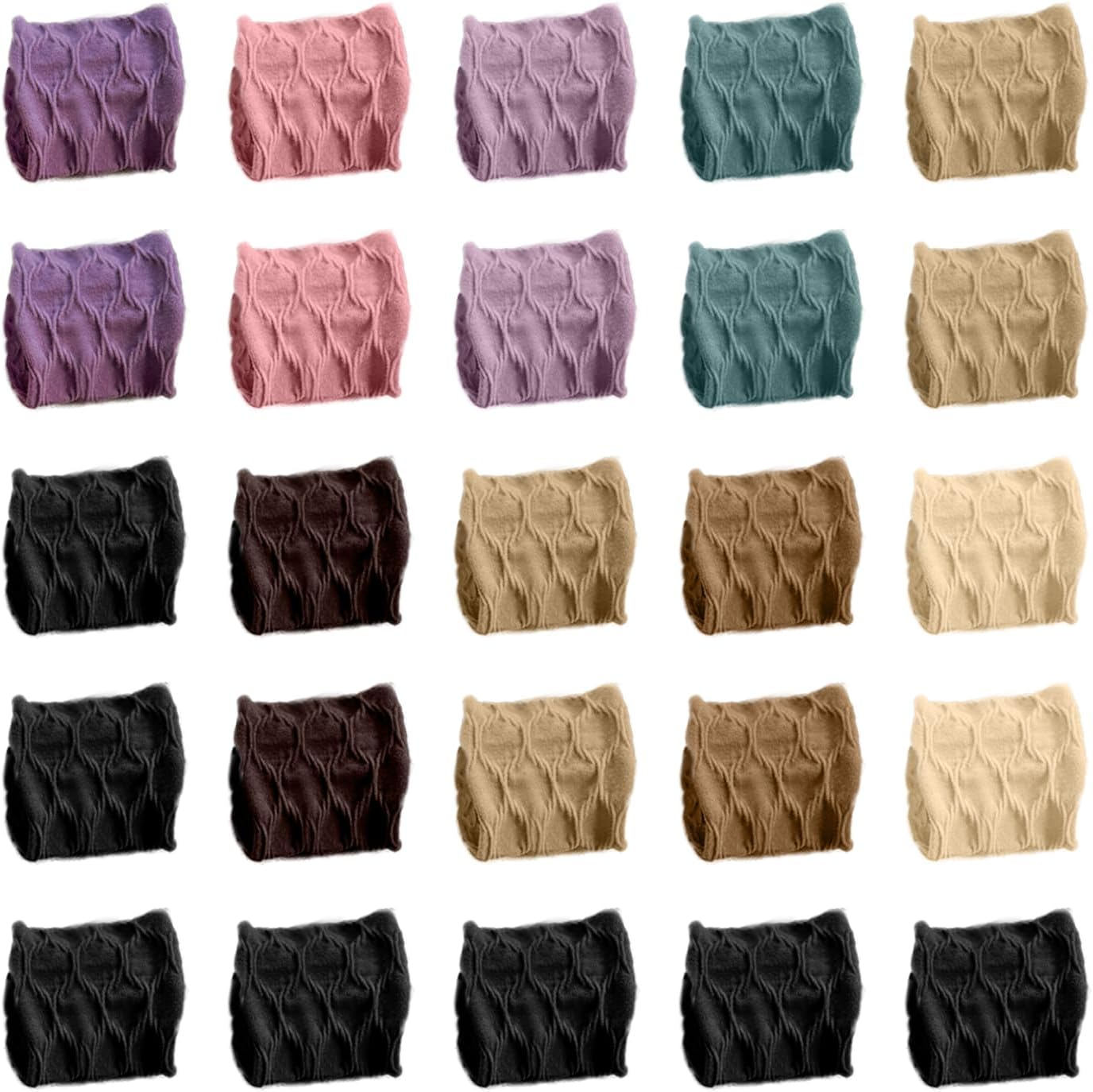 Pack of 25 Women'S Wide Hair Bobbles Elastic Hair Ties Ponytail Hair Bobbles Hair Fixing Tools Hair Accessories image number 3