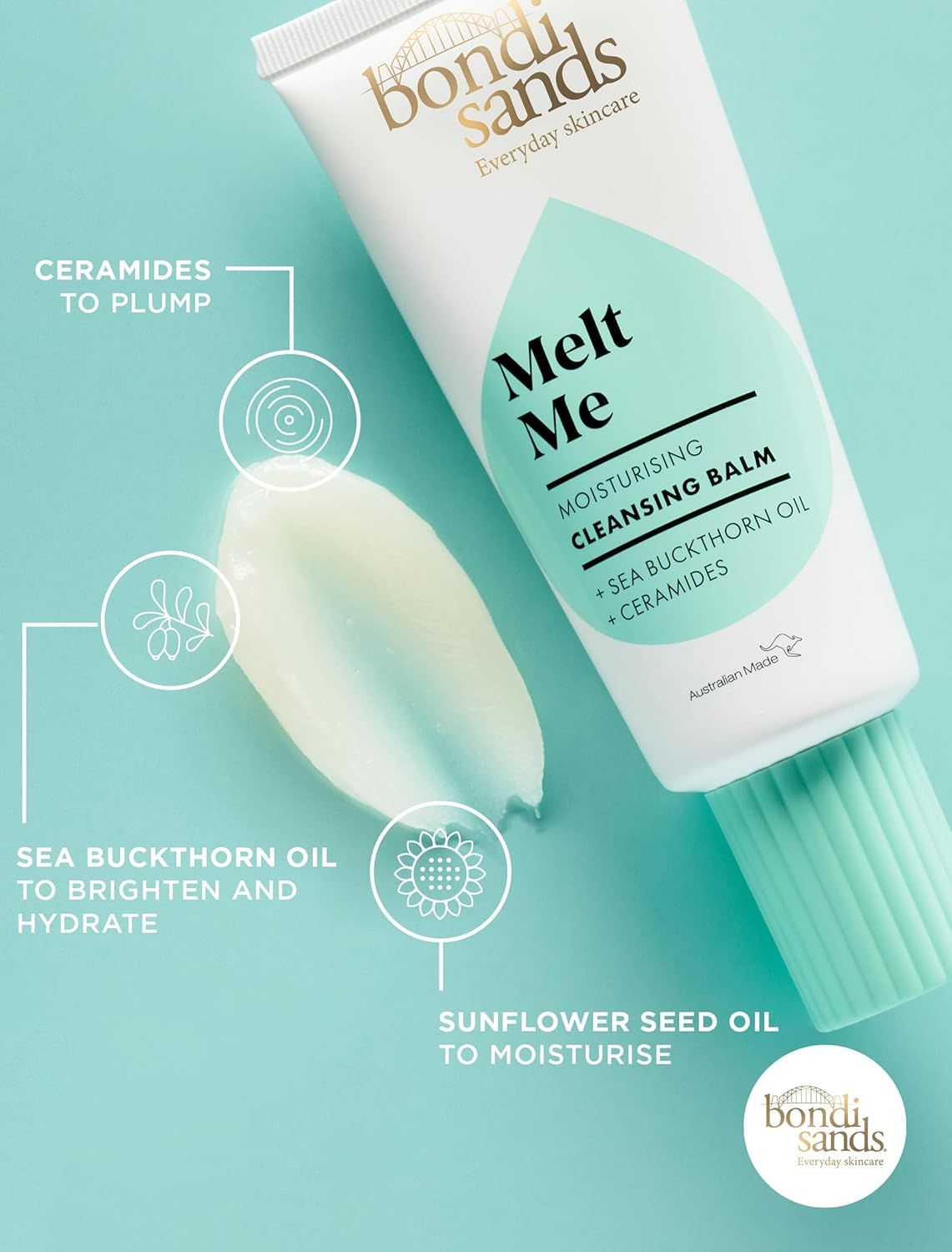 Bondi Sands Melt Me Cleansing Balm 100Ml | Enriched with Ceramides | Suitable for Sensitive Skin | Vegan + Cruelty Free| 100Ml/3.38 FL Oz image number 1