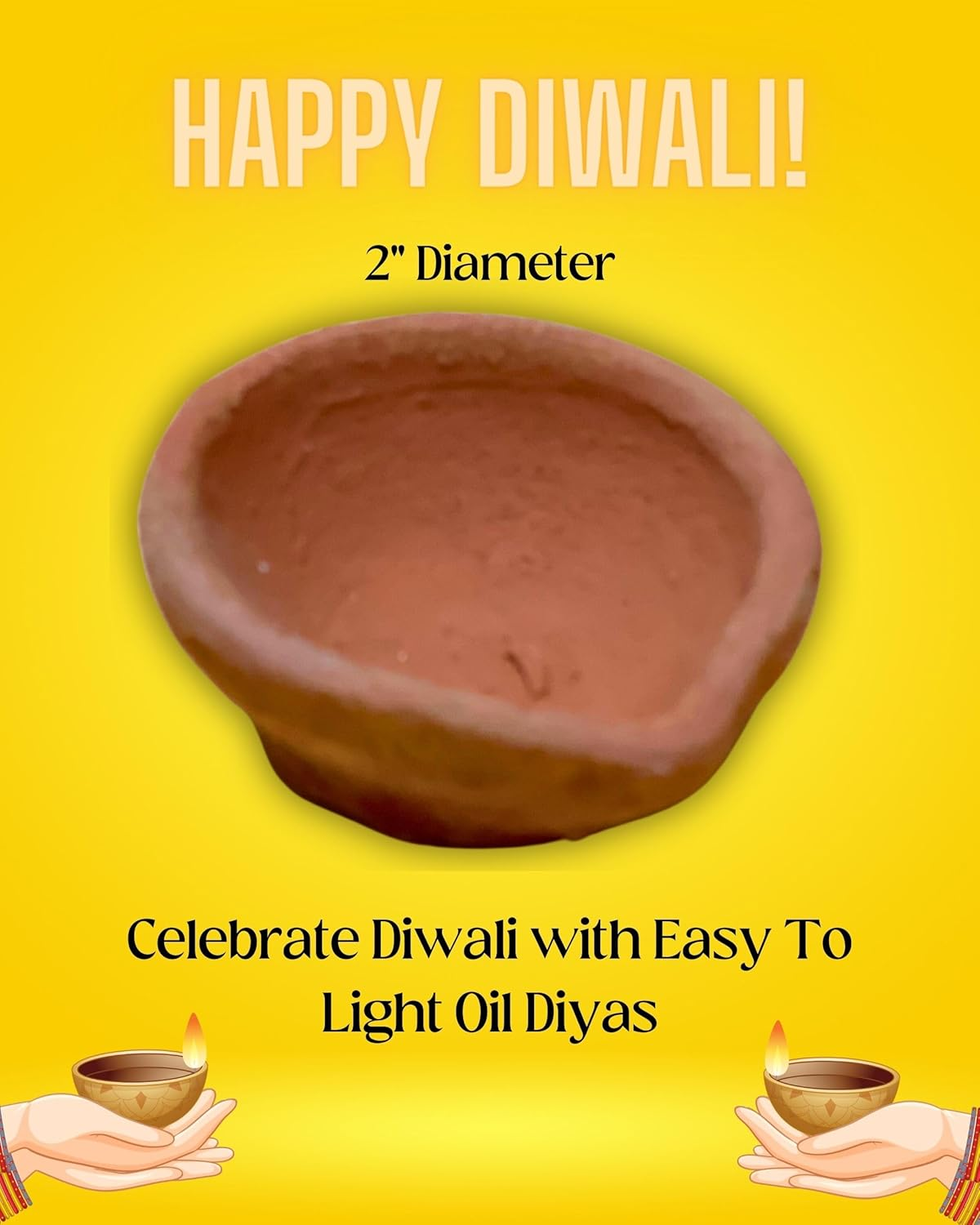 Traditional Handmade Plain Earthen Clay (Mitti) Diya for Diwali, Navratri, Diwali Decor, Home Decoration, Eco-Friendly | 12Pcs Brown