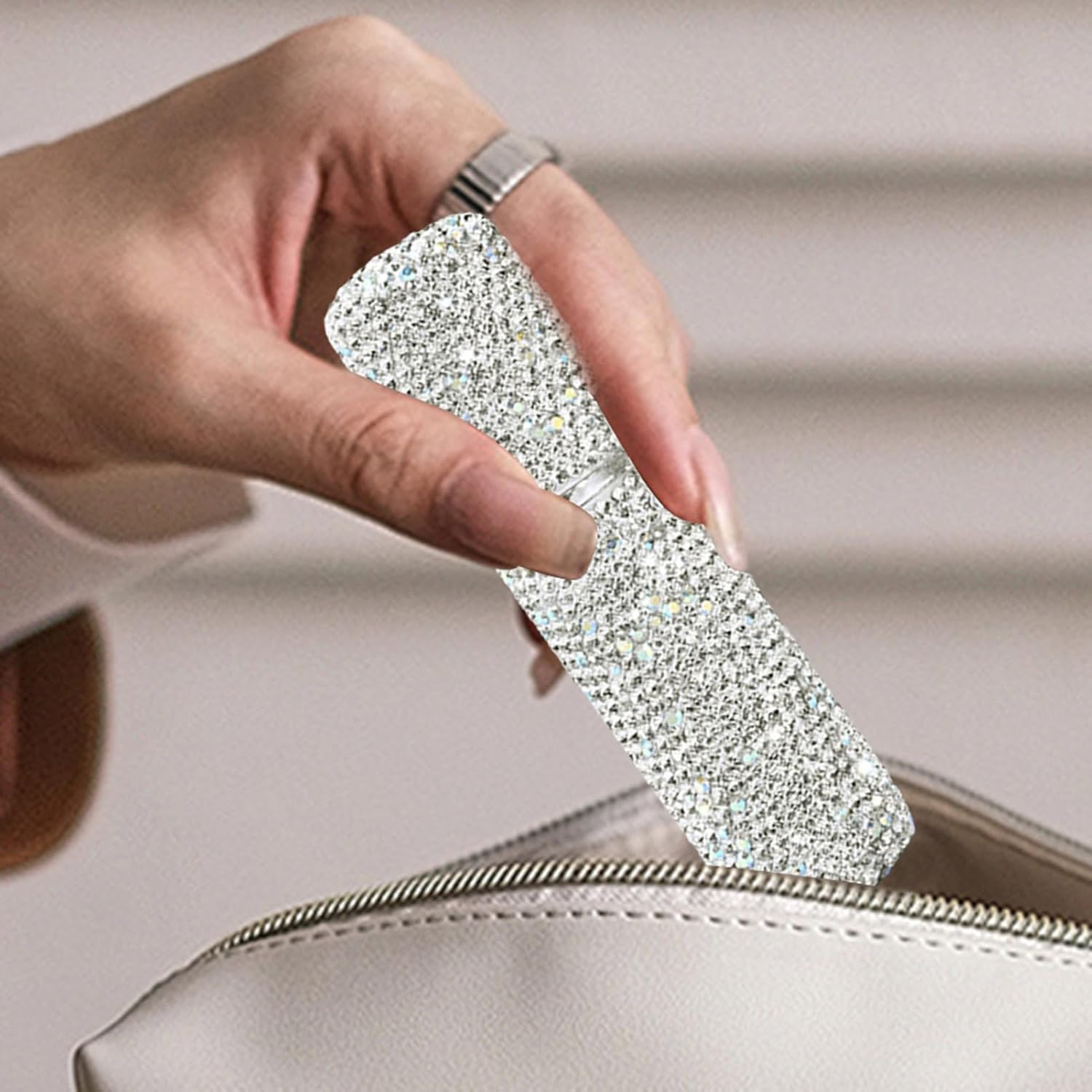 Empty Bottles - Refillable Atomizer 10Ml Bling Sample Case | Travel Oil Spray for Hair Body Oil Makeup Cosmetic Storage image number 6