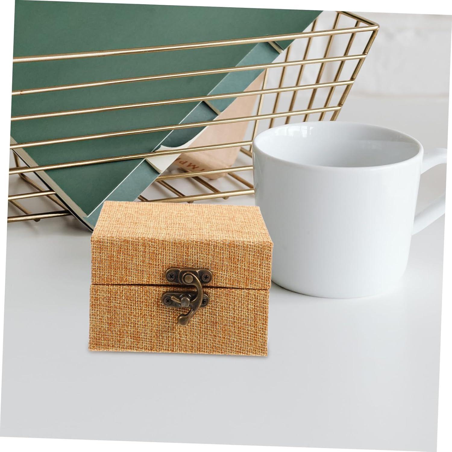 ARTIBETTER Vintage Brocade Box for Ink Paste Calligraphy Stamp Keepsakes Unique Storage for Jewelry and Trinkets Present for Friends and Art Lovers image number 6