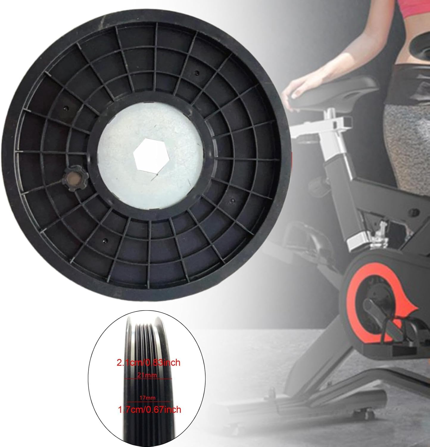 Exercise Bike Drive Belt Disc Flywheel Disk Fitness Equipment for Indoor Cycling image number 6