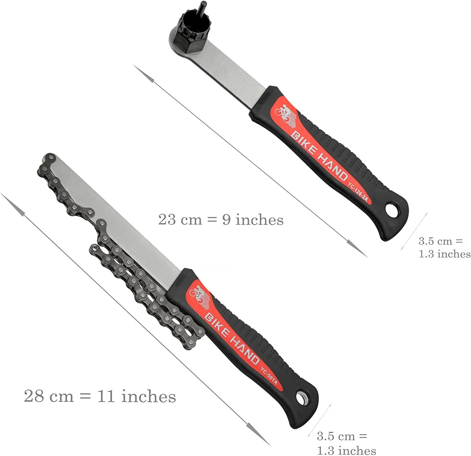 BIKEHAND Bicycle Bike Compatible with Shimano Cassette Turner Install Rotor Lockring Removal Chain Whip Tool Kit image number 2