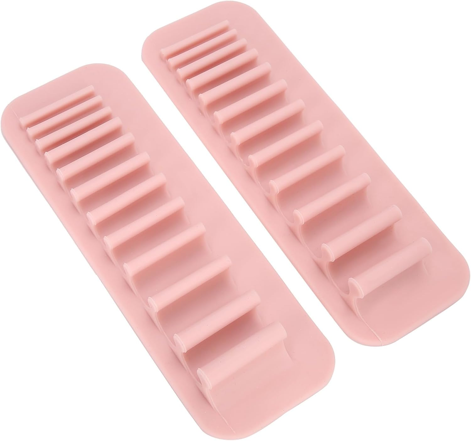 OEBUAFI Wall Mounted Toothbrush Storage Rack, 2 Piece Makeup Brush Drying Organizer, Multifunctional Silicone Cosmetic Brush Holder, Ideal for Small Spaces image number 6