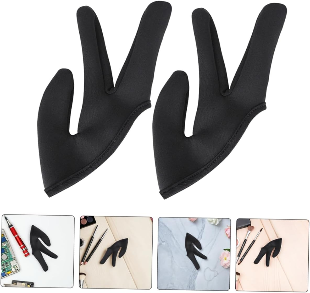 SAFIGLE Heat-Resistant Finger Covers Hairdressing Anti-Scald Gloves 2Pcs Three-Finger Design for High-Temperature Protection during Curling Wand Straightening and Hair Coloring image number 5