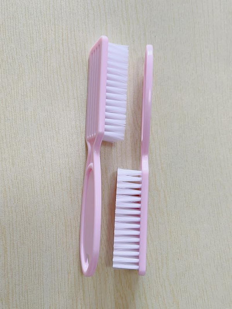 SQULIGT 12Pcs Nail Brush for Cleaning Fingernails, Handle Grip Cleaning Brush for Nail and Toenail, Nail Dust Brush Manicure Pedicure Tools Scrubbing Brush Women Men Home Salon(Pink) image number 1