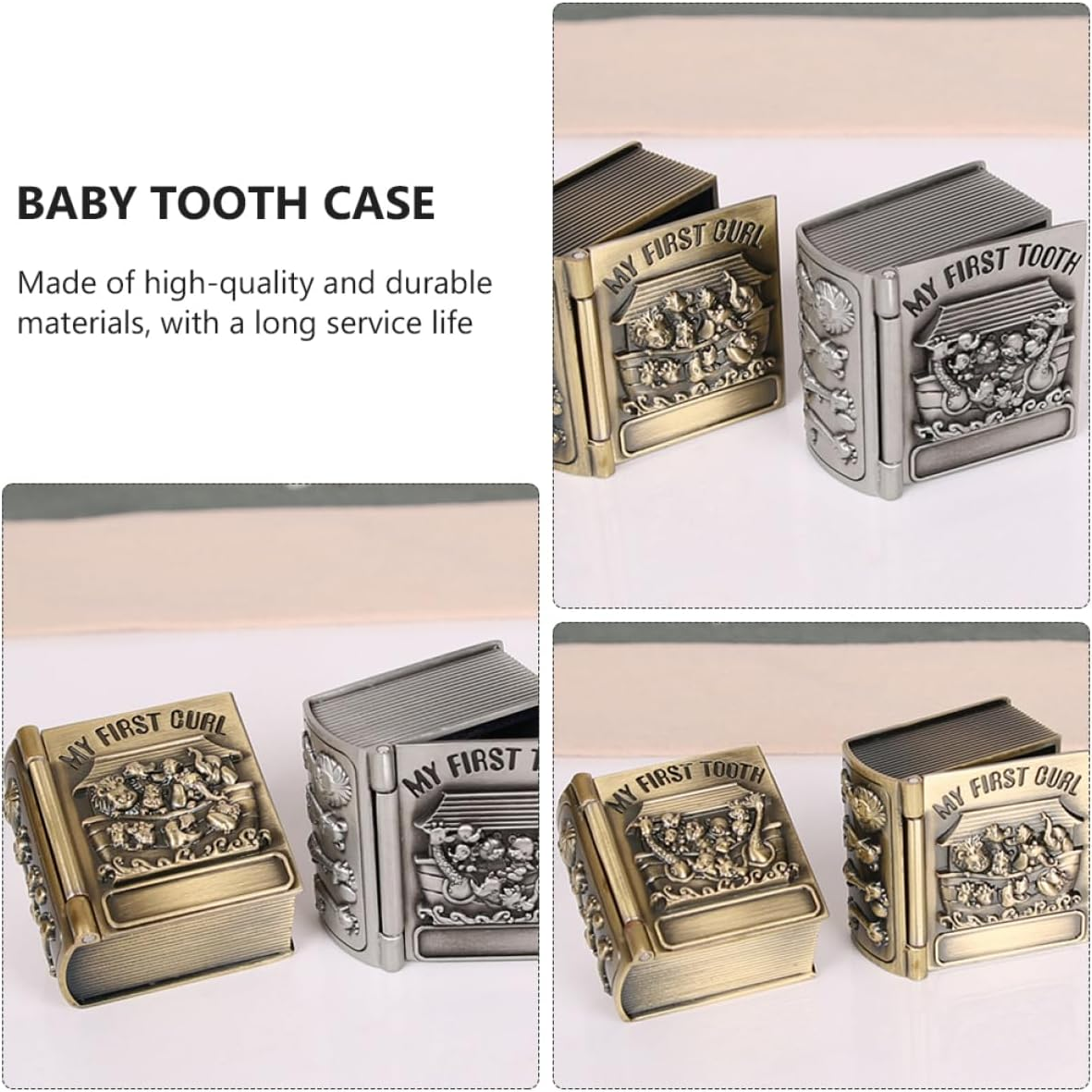 1 Pair Fetal Hair Holder Tooth Keepsake Box Treasure Organizer for Memories for Birthdays Holidays Unique Design for Storing image number 5