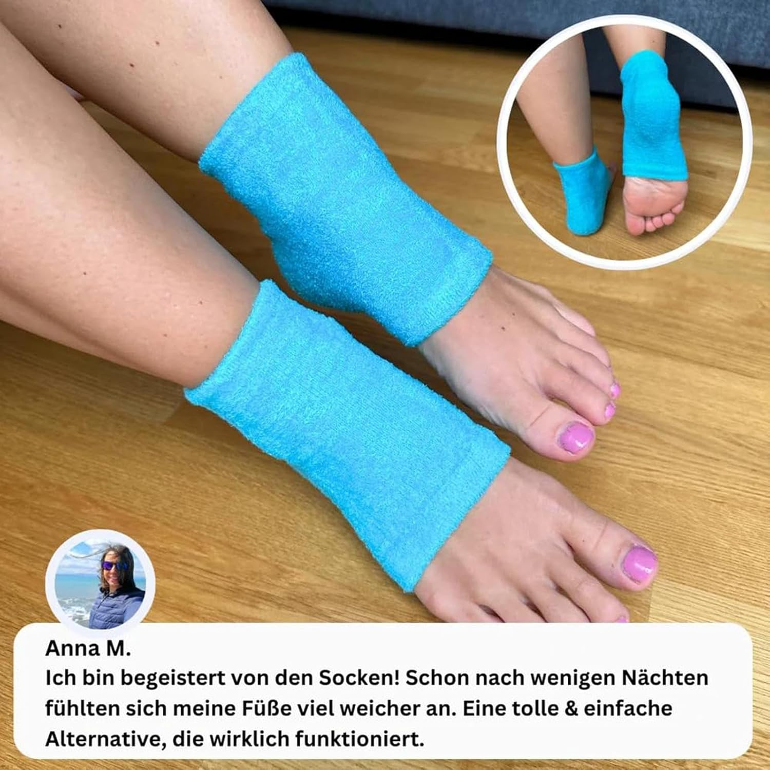 Gel Heel Socks, 2X Soft Heel Socks, Warm Heel Support Pack Wrap for Foot, Moisturizing Fuzzy Sleep Socks for Dry Heels Overnight image number 3