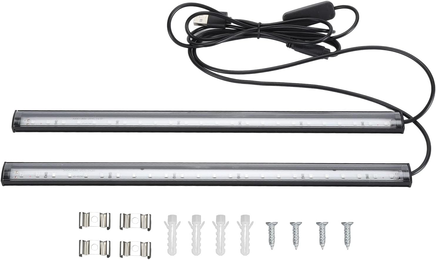 LED Shop Light Bar, USB Power under Cabinet Lighting Plug and Play 380 to 400Nm Wavelength 1Ft Blacklight LED Tube with 58In Power Cord for Party Decoration image number 3