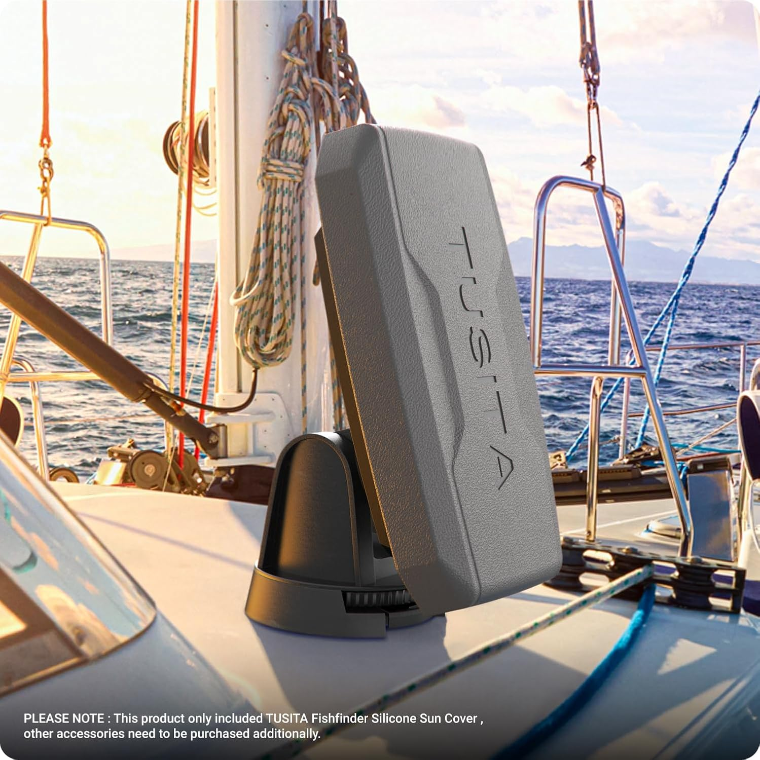 TUSITA Protective Cover with Screen Protectors for Garmin Striker plus 4 4Cv (NOT Support Striker 4 4Cv 4Dv), Fish Finder Accessories Replacement Silicone Case Skin image number 2