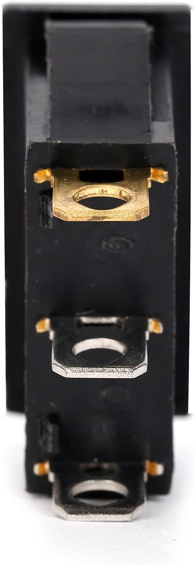 Ruimou 5Pcs AC 16A/250V 30A/250V Mini Boat Rocker Switches, SPST 3 Pin 2 Position with Red Light Rocker Switch image number 2