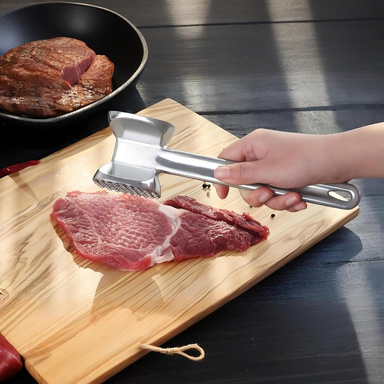 Meat Hammer, Meat Tenderizer, Dual-Sided Nails Meat Mallet for Steak, Chicken, Fish, Meat Pounder, Meat Tenderizer Tool, Meat Pounder, Meat Tenderizer Hammer