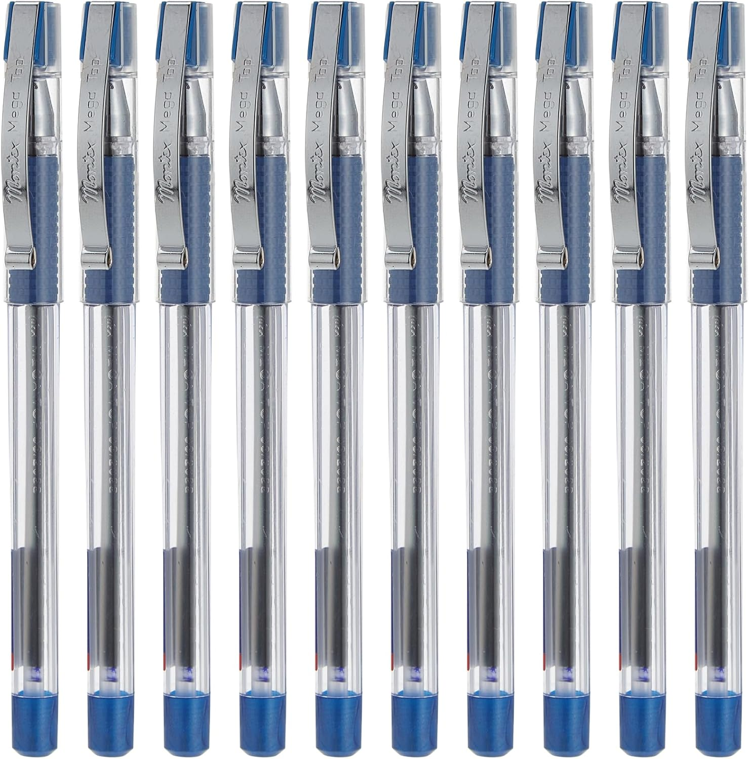 Montex Mega Top Blue Ball Point Pen (10Pcs) image number 3