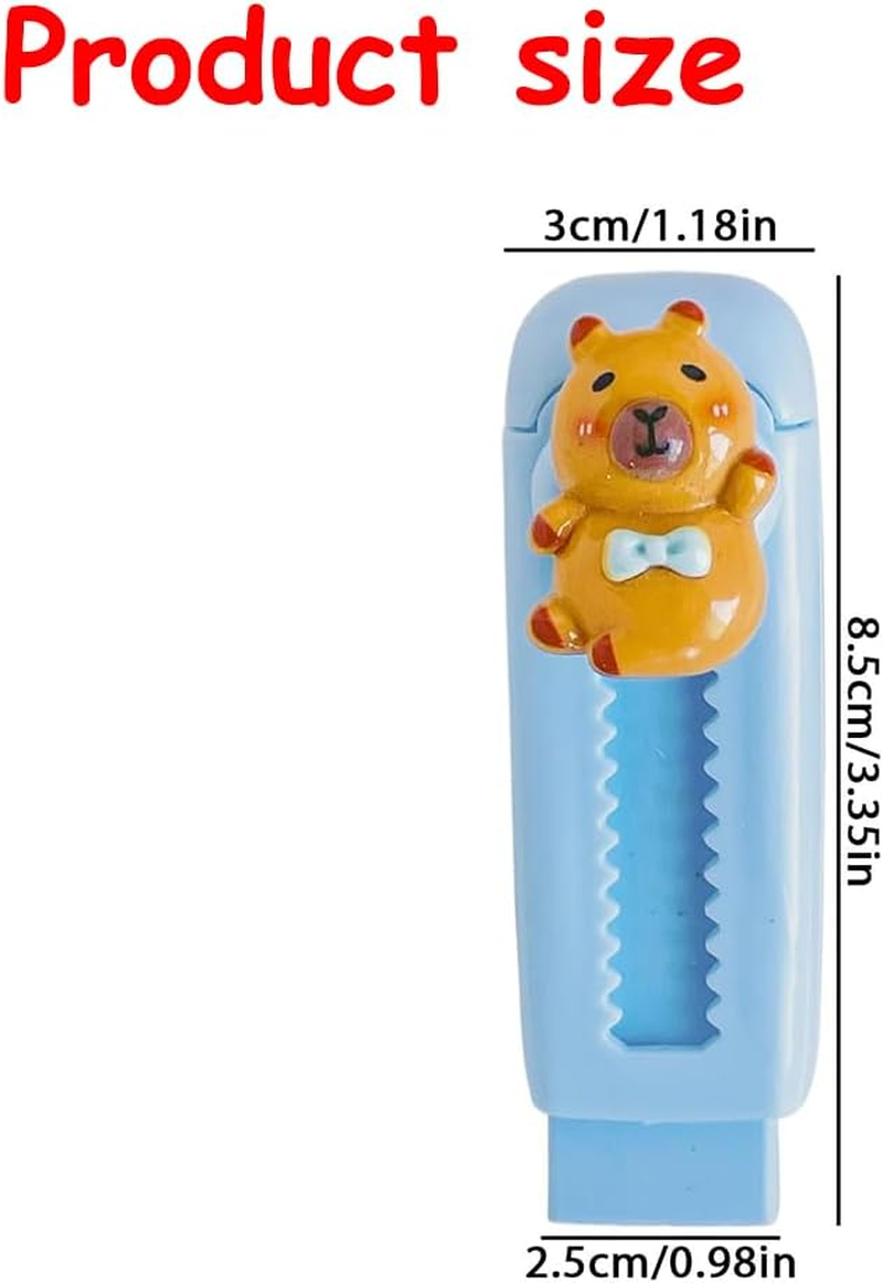 5 Pack Cute Capy-Bara Retractable Push Erasers,Pull Erasers,Ideal Stationery for Capy-Bara Lovers image number 1