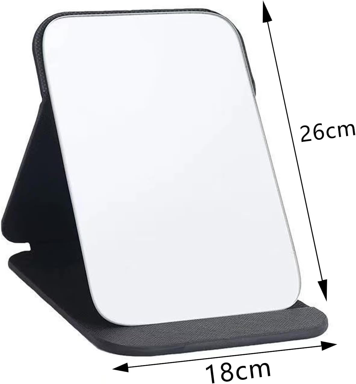 Zcbzbn Foldable Travel Mirror, Portable Makeup Mirror, Ultra HD Folding Mirror, Handheld, Compact Mirror for Home and Travel, 26 X 18 Cm