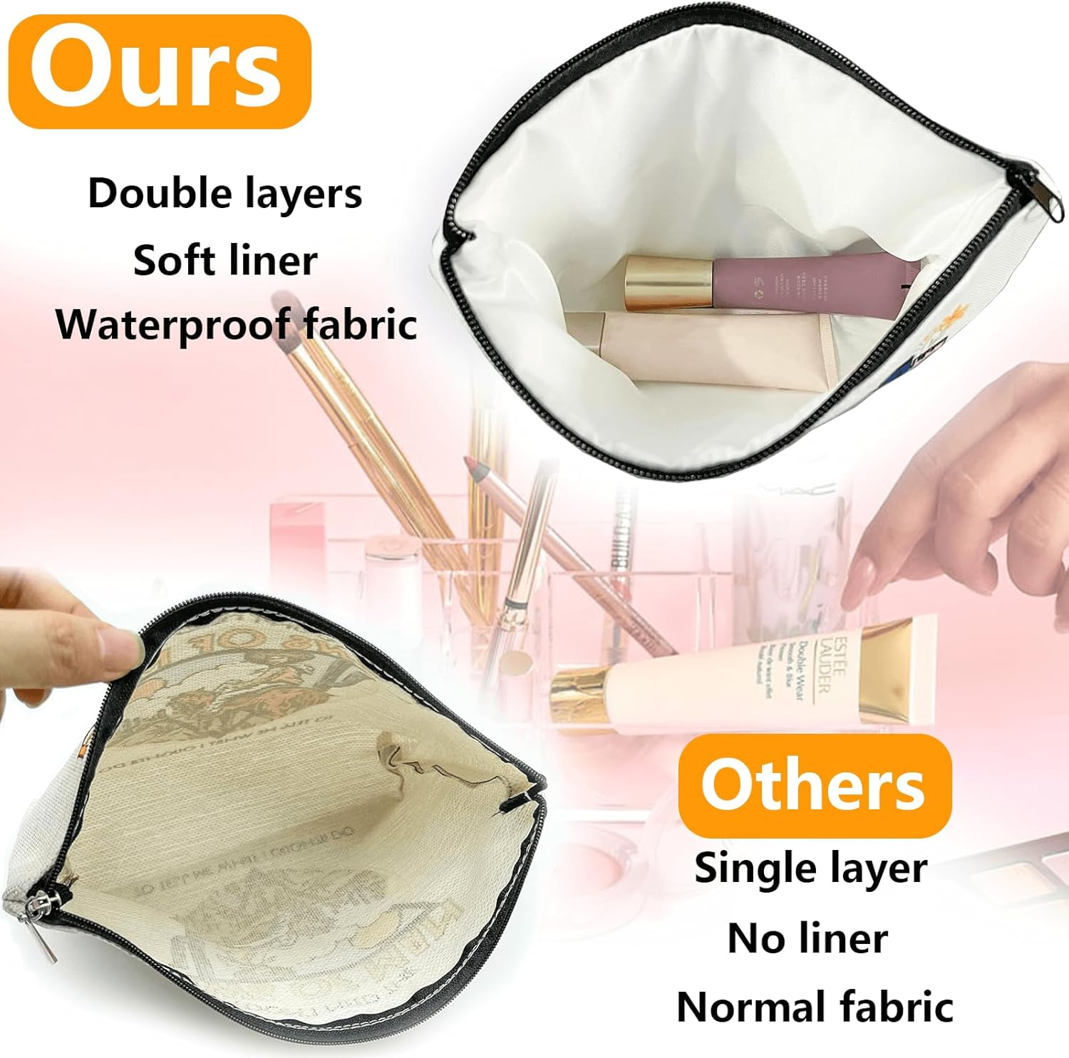 T-A-Y-L-O-R Swift Tour Gift, 2 Music Lover Makeup Bags, 2 Layers, Durable & Waterproof, T-A-Y-L-O-R Swift Version Gift Album Name Cosmetic Bag/Pencil Case Taylor Swift Merch for Fans-0102 image number 5