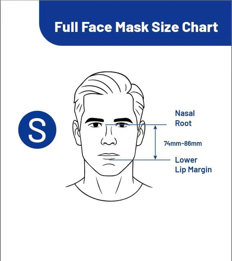 CPAP Full Face Mask Replacement Kit, Comfort Series Nasal Mask Assembly, 3 Sizes to Choose from (S) image number 6