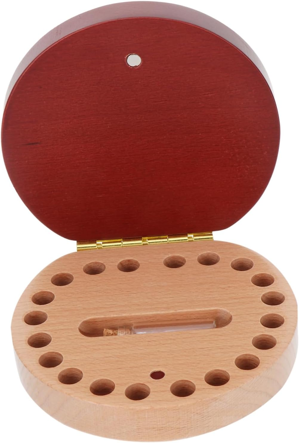 Tooth Keepsake Box Wooden Tooth Fairy Organizer with Tweezers Fetal Hair Bottle Profile for Boys Girls for Showers and Birthdays image number 4