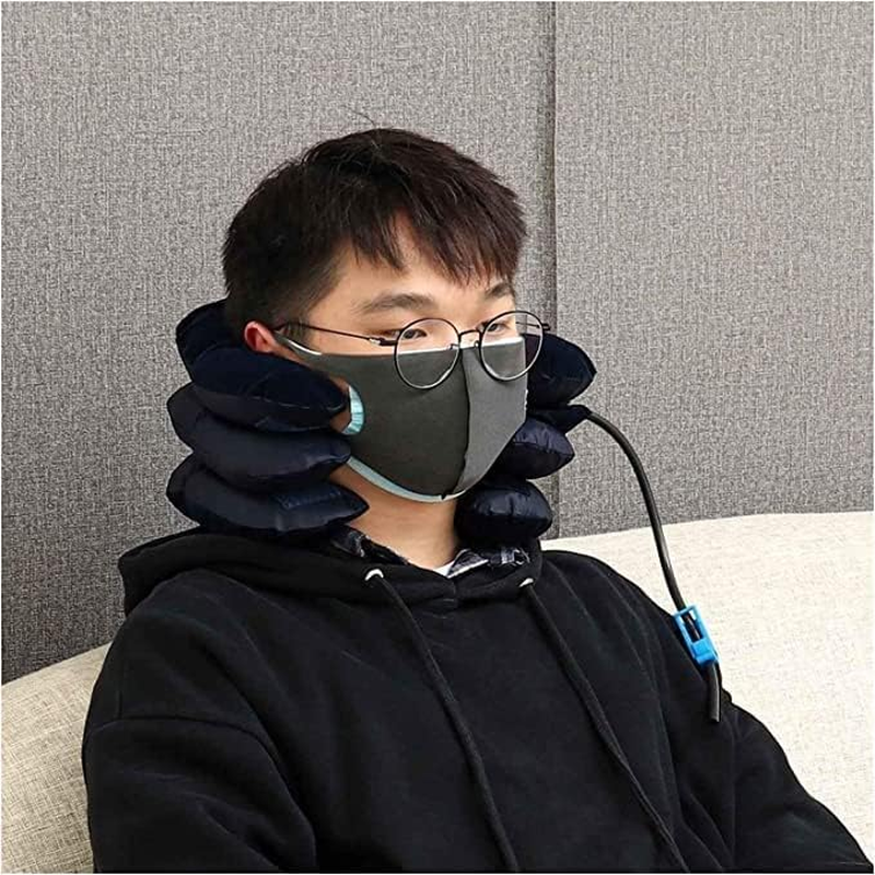 Air Inflatable Neck Pillow Head Cervical Traction Support Stretcher Pain Relief image number 3
