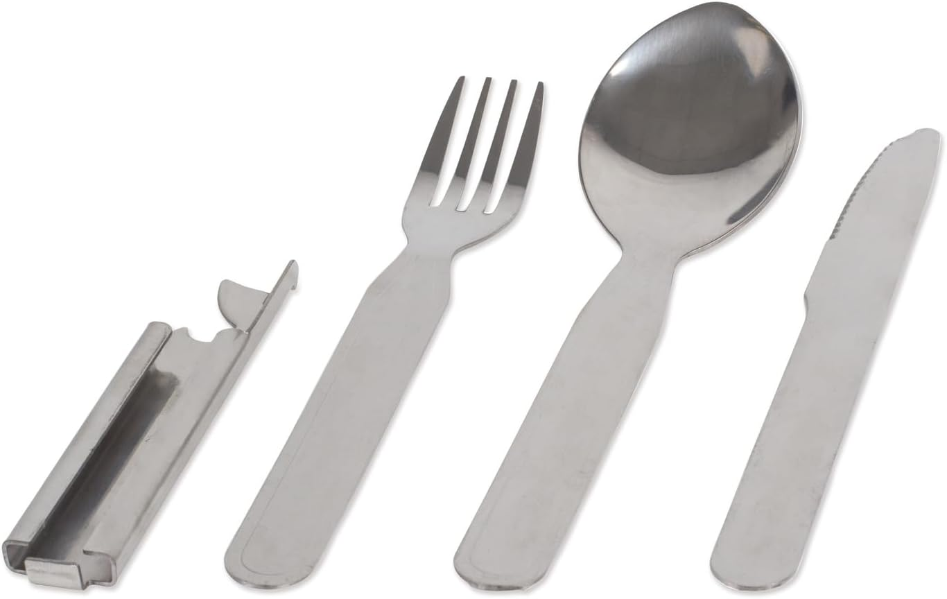 Elemental NATO Style KFS Deluxe Chow Kit with Knife, Fork, Spoon and Can Opener image number 1