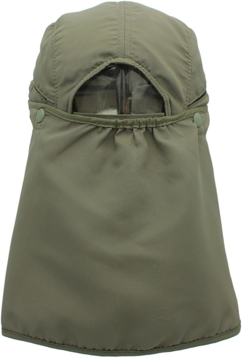 Connectyle Men'S Sun Hat with Detachable Neck Flap Adjustable Outdoor UPF 50+ Baseball Sun Cap for Fishing Hiking Golfing