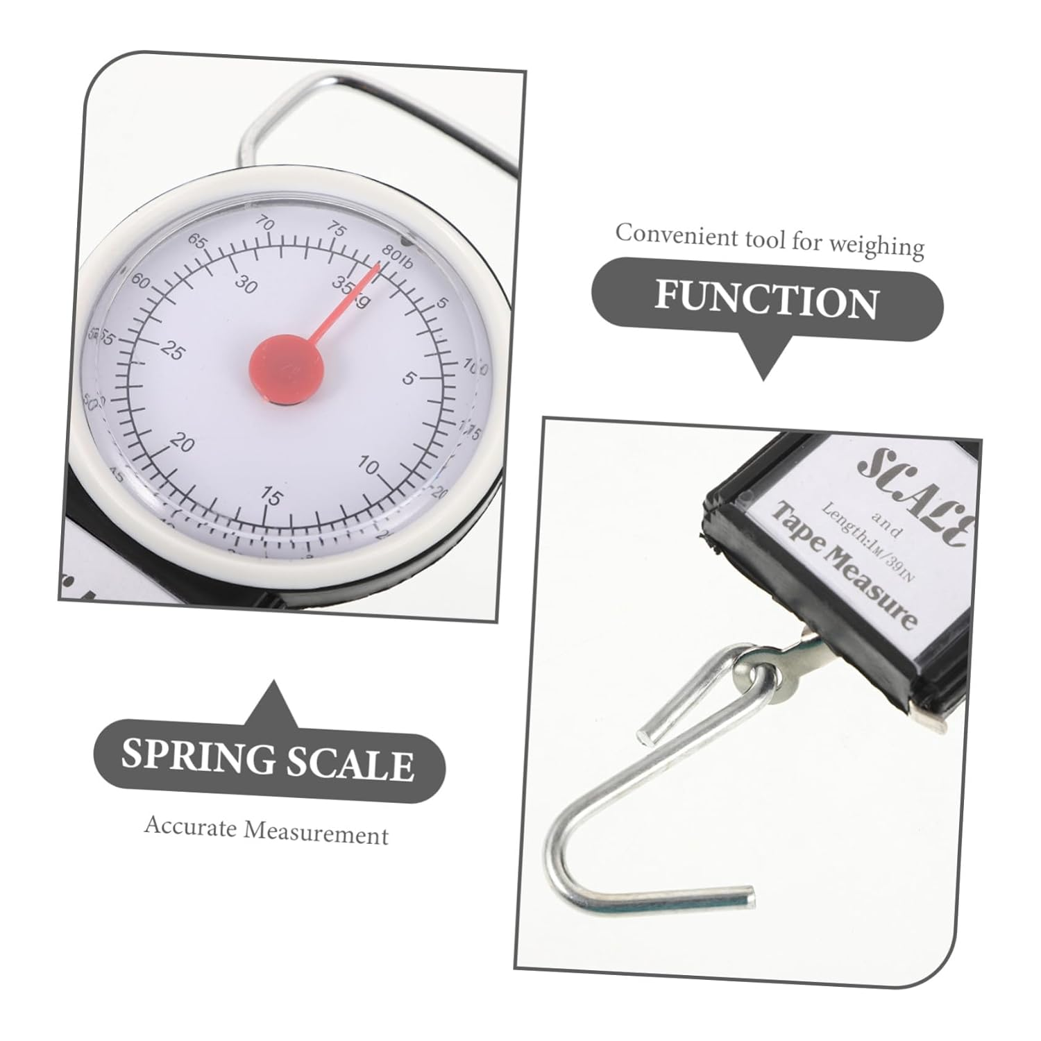 Ciieeo Portable Spring Luggage Scale Handheld Weight Scale for Travel and Fishing Compact Hook Design for Accurate the Go Weighing of Bags and Gear image number 6