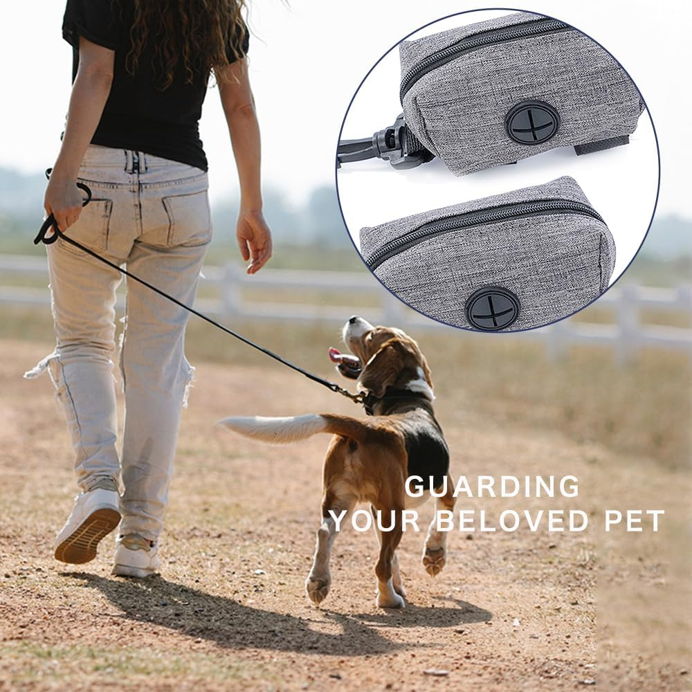 Visxcnu Pack of 2 Dog Waste Bag Dispenser, Fabric Waste Bag Dispenser for Dogs, Dog Waste Bag Dispenser, Zip Pet Dog Waste Bag Dispenser, Fits Any Dog Lead for Walking image number 1