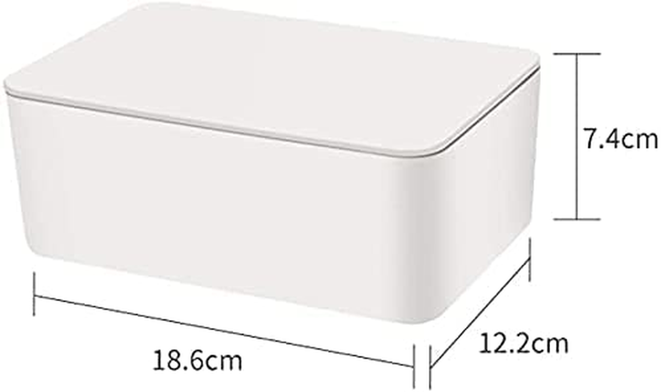 Baby Wipes Dispenser, Pull Wipes Dispenser with Moisture Seal Secure Lid,Baby Wipes Case Holder Keeps Wipes Fresh, Perfect Look Wipe Containers with Sealing Design (2 PCS, White) image number 3