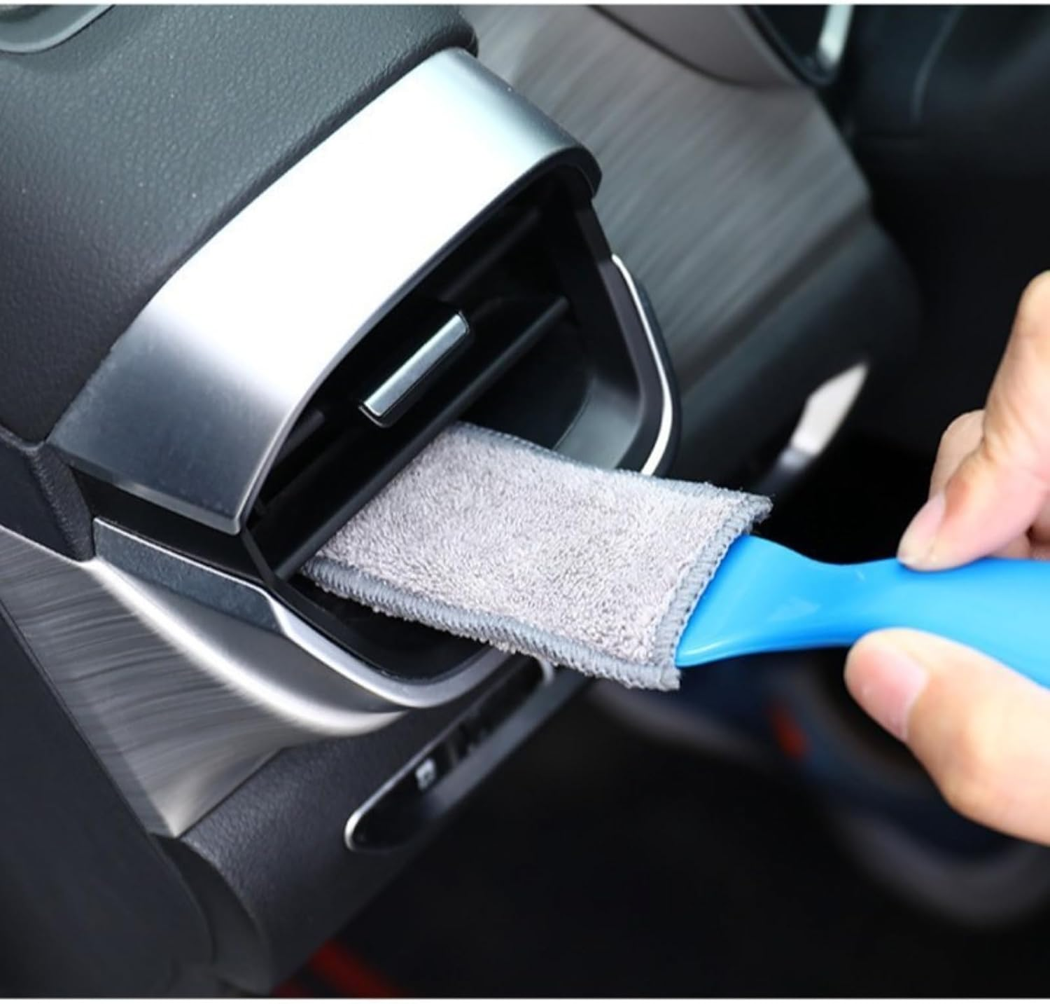 3 Piece Car Cleaning Set, Soft Haired Car Interior Cleaner Set, Angel Brush Car Cleaning Set Interior, Gap Car Care for Car Interior and Car Care Car Indoor Outdoor Use (Multi-Colour 1)